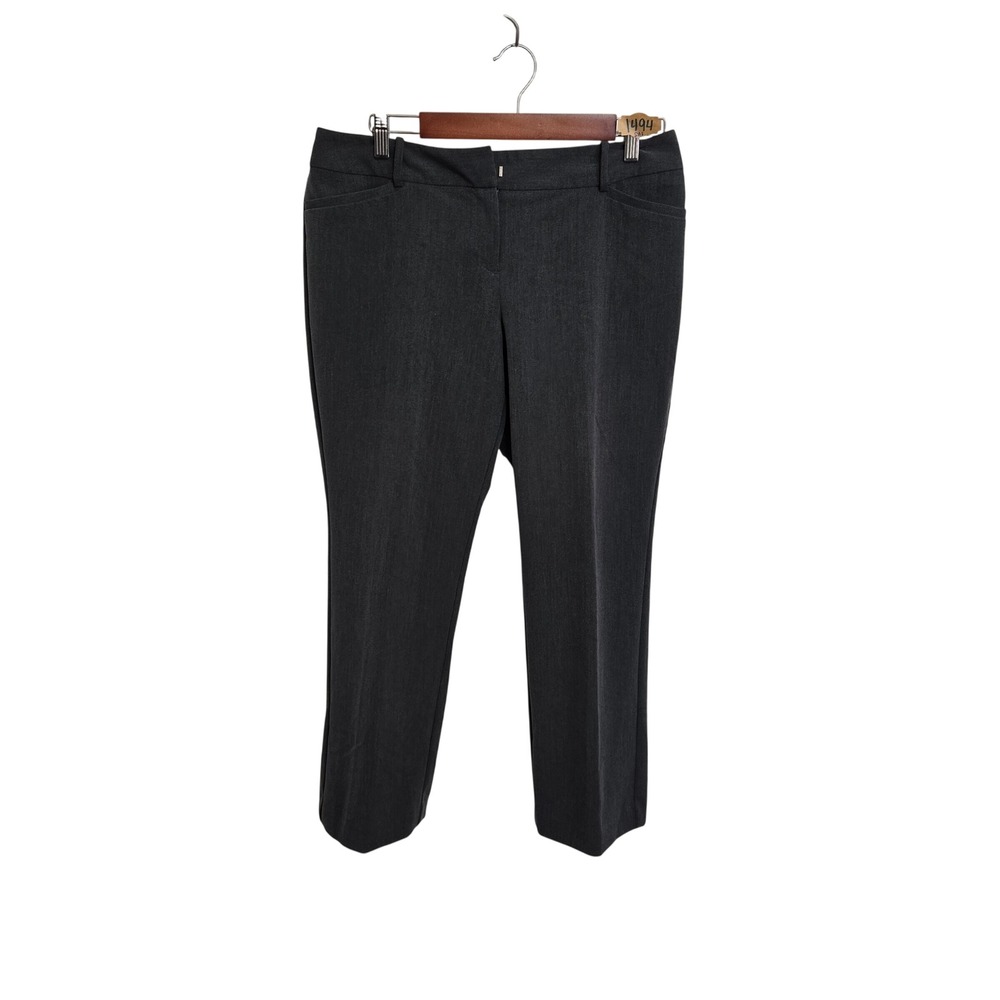 Worthington Perfect Trouser Charcoal Gray Petite Straight Leg Pants 8PS 1494-SA3